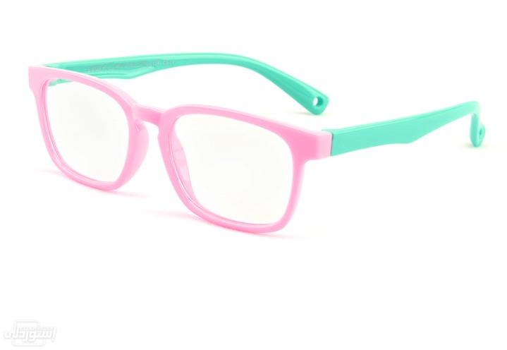 نظارات للاطفال للقراءة مضادة للضوء الازرق بتصميمات جذابة ذات جودة عالية وردي بالاخضر
