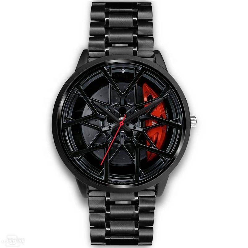 ساعات رجالى ذات تصميمات خاصة بجودة عالية سوداء اللون خامة ممتازة 