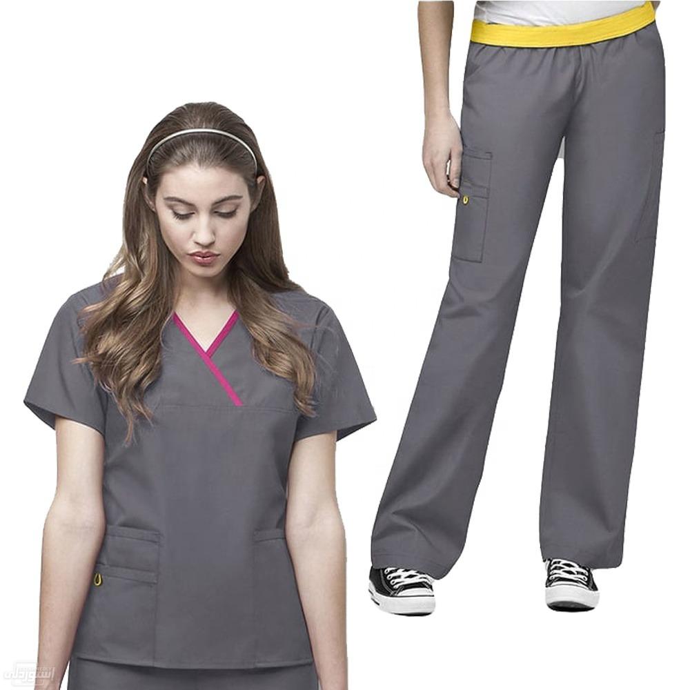 cheap-y-neck-mock-wrap-scrub-tops-medic_main-3