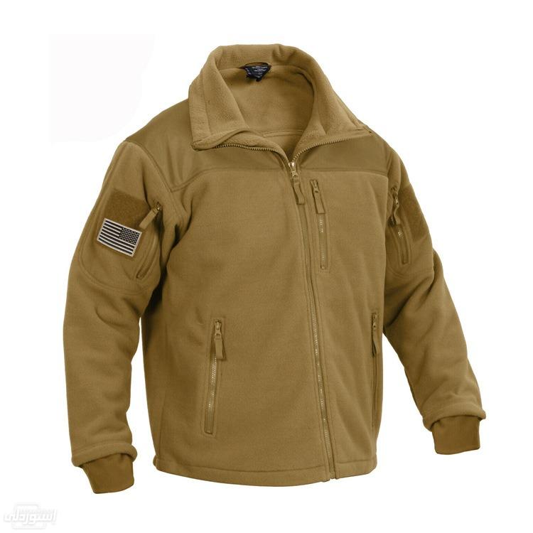 جاكيت صوف على النمط العسكري لفصل الشتاء ملابس رسمية للجيش مخصص للرجال ذات لون بيج 