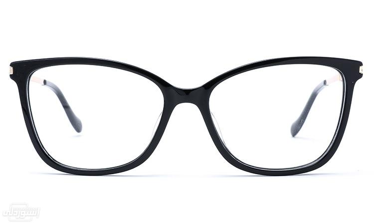 نظارات ذات تصميمات جذابة مع ذراع معدن بشكل أنيق ذات لون اسود 