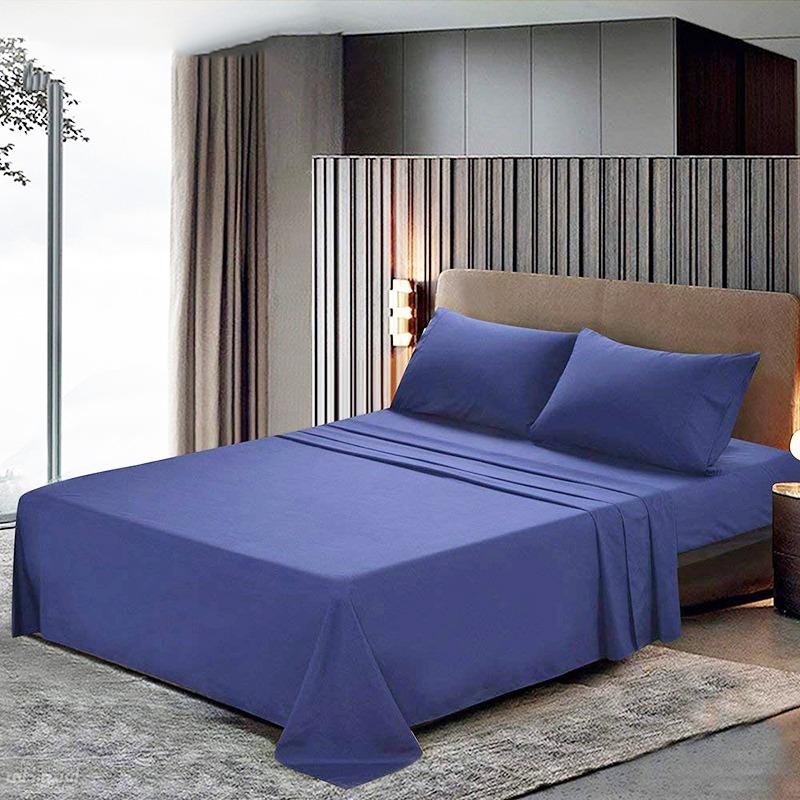 طقم سرير صيفي مكون من 3 قطع خامة ممتازة عصري مصنوع من القطن 100 بالمئة ازرق اللون 