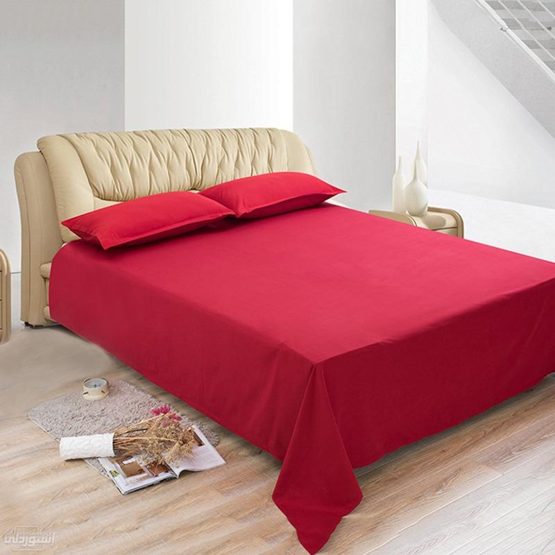 طقم سرير صيفي مكون من 3 قطع خامة ممتازة عصري مصنوع من القطن 100 بالمئة احمر اللون