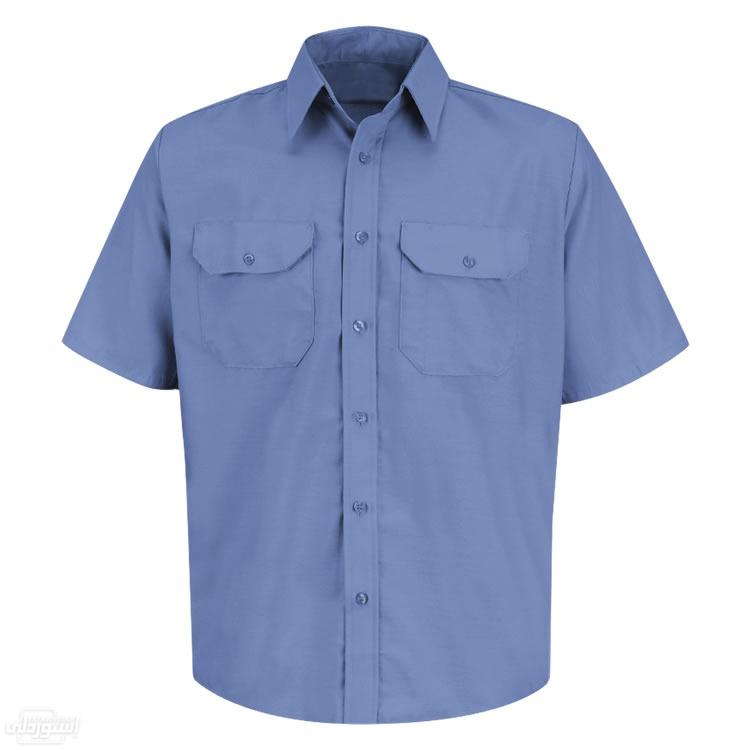 قميص خاص بعمال الميكانيا ذو جودة عالية وأنيق من القطن والبوليستر ذو لون ازرق 