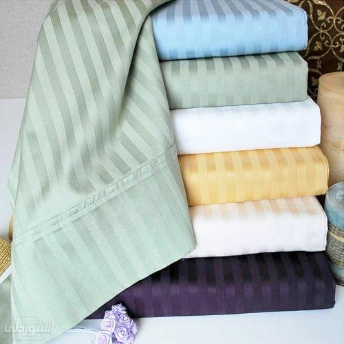 ملايات سرير بالوان مختلفة من القطن جودة عالية خامة ممتازة