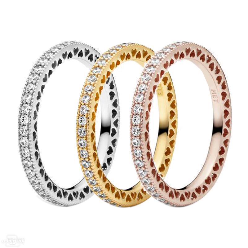 خاتم بالوان مختلفة مرصعة بالحجارة بتصميمات حديثة بجودة عالية تعطيك ثقة عالية وشكل جذاب  