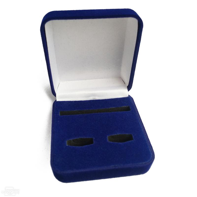 صندوق (علبة) لحفظ المجوهرات ذات تصميمات جذابة بجودة عالية ذات لون ازرق 