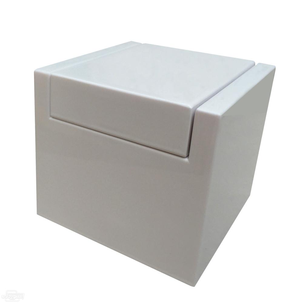 صندوق شيك وانيق لحفظ المجوهرات ذات تصميمات مربعة الشكل بجودة عالية ذو لون رمادي 